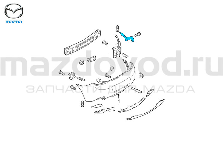 Кронштейн RR бампера (R) для Mazda RX-8 (FE) (MAZDA)