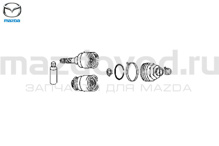 Шрус внутренний (L) для Mazda 5 (CW) (АКПП) (MAZDA)