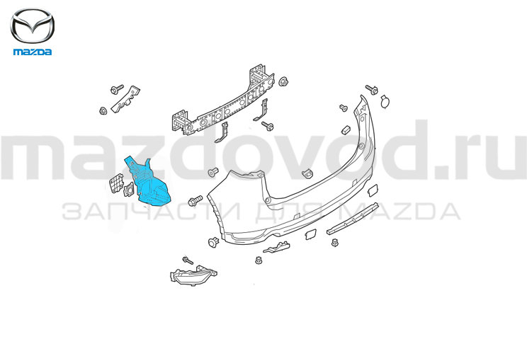 Подкрылок RR (R) (часть) для Mazda CX-5 (KF) (MAZDA)