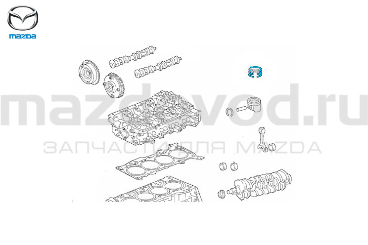 Кольца поршневые комплект для Mazda CX-9 (TC) (STD) (MAZDA)