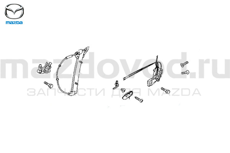 Замок двери передней (L) для Mazda 6 (GG) (MAZDA)