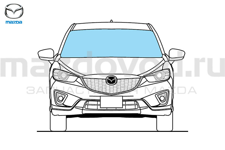 Лобовое стекло для Mazda CX-5 (KE) (W/LDW; W/SCB; W/RS) (MAZDA)