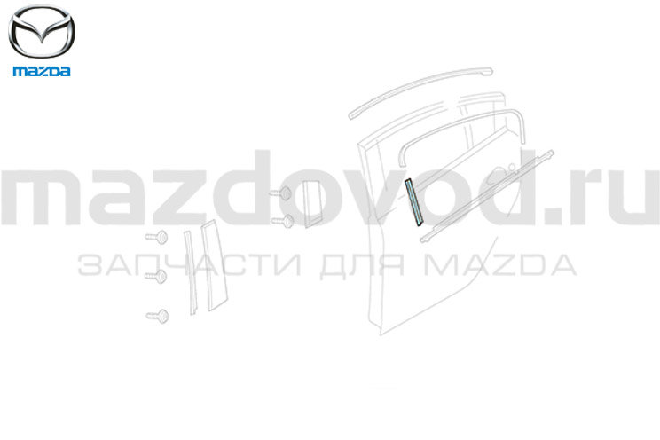 Наклейка двери RR R (RR) для Mazda 6 (GJ) (MAZDA)