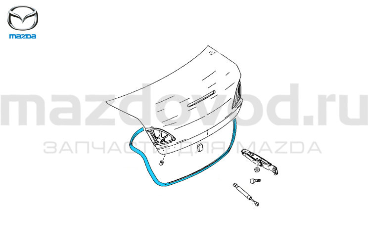Уплотнитель багажника для Mazda 6 (GH) (SDN) (MAZDA)