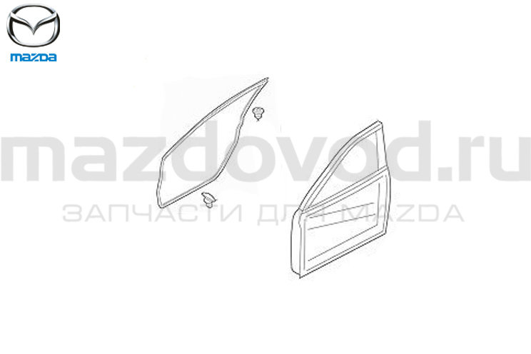 Уплотнитель FR двери L (проема)  для Mazda 6 (GJ) (MAZDA)