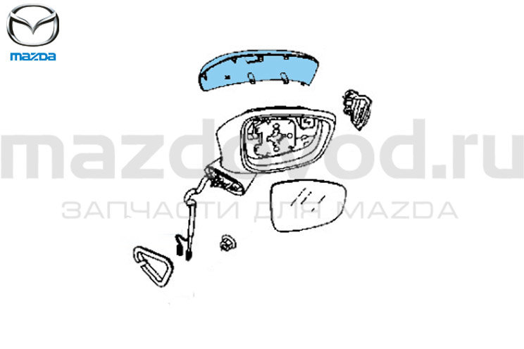 Накладка на зеркало R для Mazda 6 (GJ) (42B) (MAZDA)