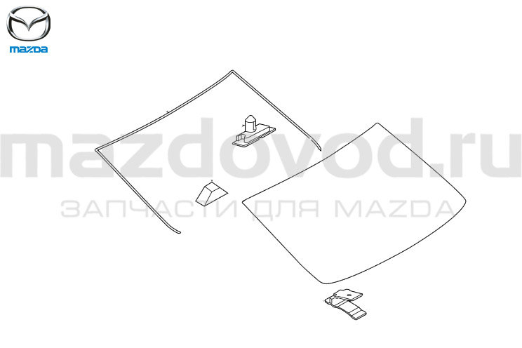 Уплотнитель RR стекла для Mazda 6 (GJ/GL) (верх) (MAZDA)