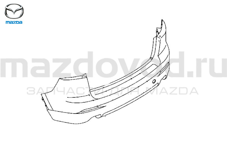 Бампер RR для Mazda CX-9 (TB) (12-15) (MAZDA)