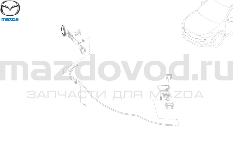 Крышка омывателя фары правая (41G-Zeal Red MC) для Mazda CX-5 (KE) (MAZDA)