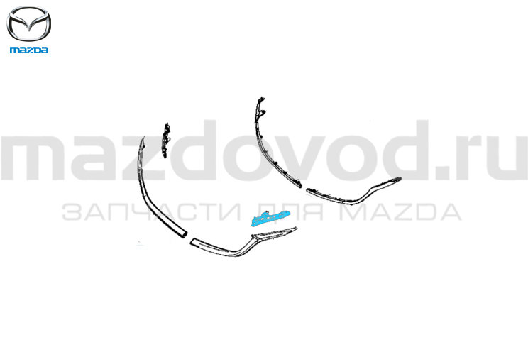 Кронштейн молдинга решетки радиатора L для Mazda 6 (GJ/GL) (MAZDA)