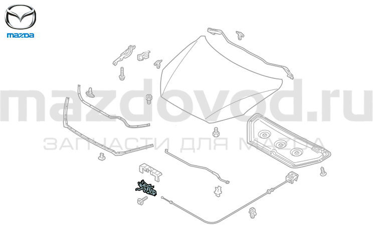 Замок капота для Mazda CX-5 (KE) (MAZDA)