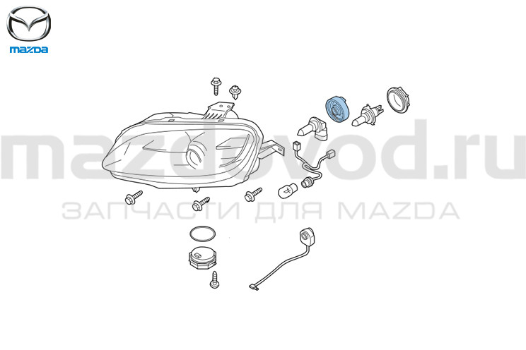 Заглушка фары для Mazda 3 (BL) (MAZDA)