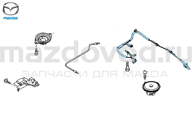 Кабель антенны с разъёмом для Mazda 6 (GH) (MAZDA)