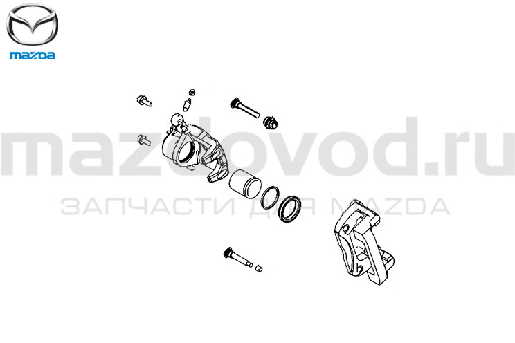 Направляющая RR суппорта (верх) для Mazda CX-7 (ER) (MAZDA)