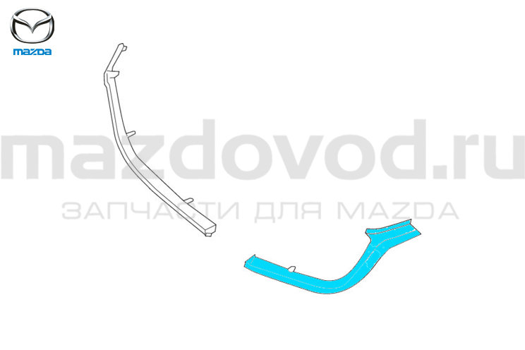 Молдинг решетки радиатора L (хром) для Mazda 3 (BN) (MAZDA)