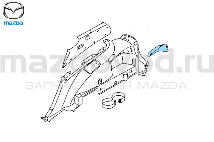 Заглушка обш. багажника (L) для Mazda CX-7 (ER) (BLACK) (MAZDA)
