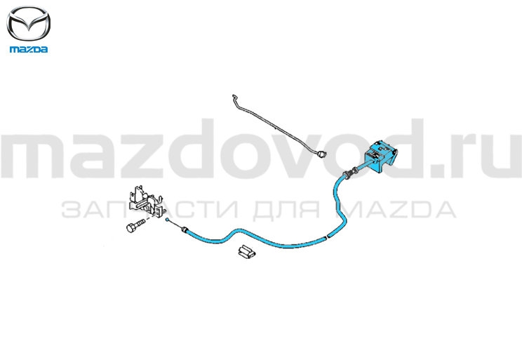 Трос замка капота для Mazda 6 (GG) (c ручкой) (MAZDA)