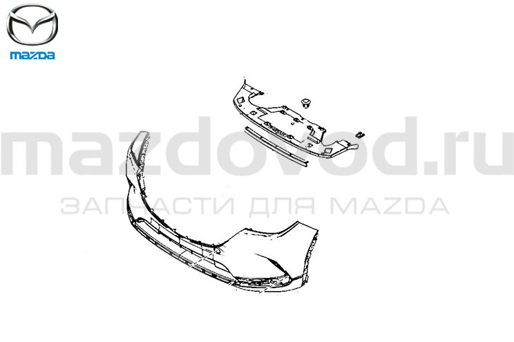 Кронштейн FR бампера (ниж) для Mazda CX-9 (TC) (MAZDA)