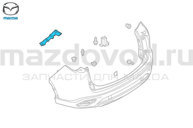 Кронштейн RR бампера R для Mazda CX-9 (TC) (MAZDA)
