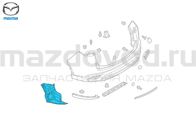 Подкрылок RR (R) (часть) для Mazda CX-9 (TC) (MAZDA)