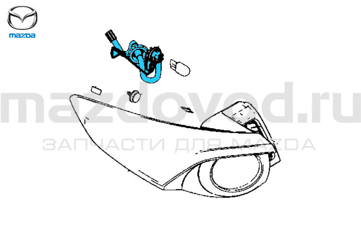 Проводка с патроном RR (наруж.) фонаря для Mazda CX-9 (TC) (MAZDA)