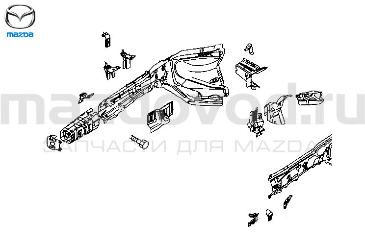 Передняя левая часть лонжерона для Mazda 3 (BL) (MAZDA)
