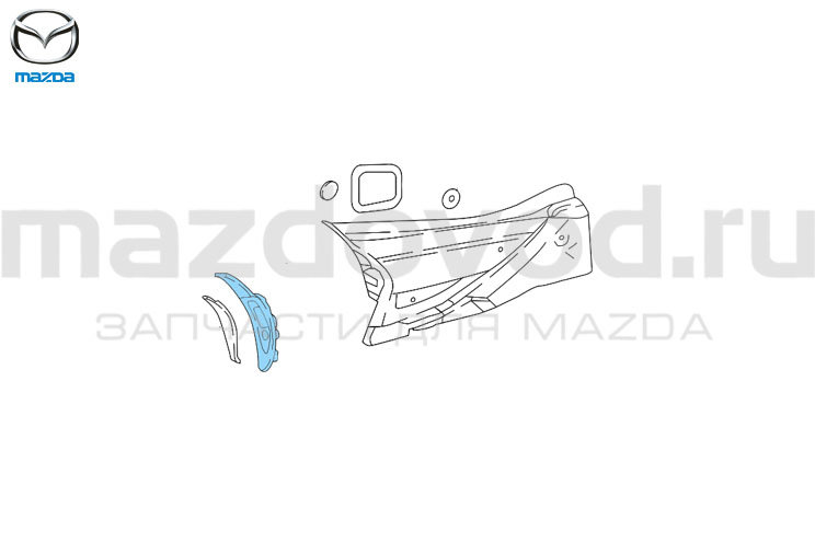 Заглушка фонаря (RR) (L) (внутр) для Mazda CX-5 (KF) (MAZDA)