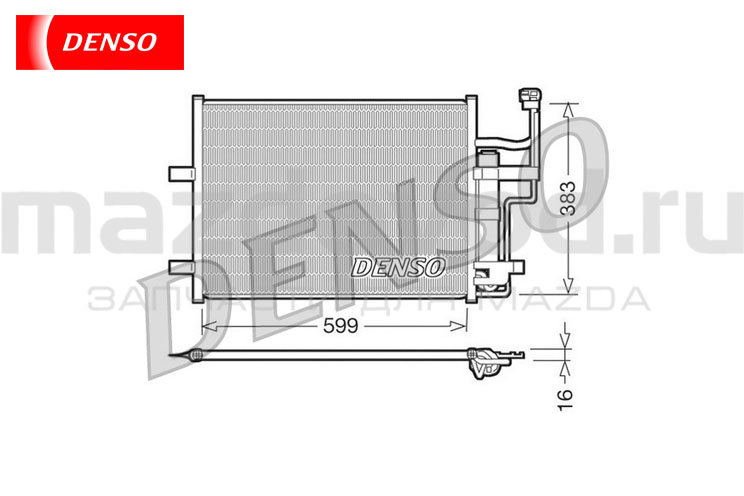 Радиатор кондиционера для Mazda 5 (CR) (DENSO)