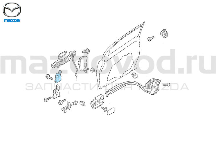 Петля передней правой двери (низ) для Mazda 3 (BM/BN) (MAZDA)