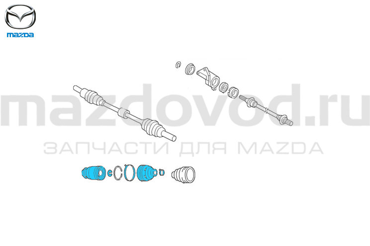 Шрус внутренний (L) для Mazda 5 (CR) (2.0) (АКПП) (MAZDA)
