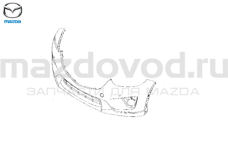 Бампер FR для Mazda CX-5 (KE) (W/O HLC; W/PS) (MAZDA)