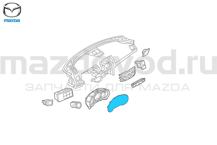Стекло панели приборов для Mazda Mazda 6 (GJ/GL) (MAZDA)