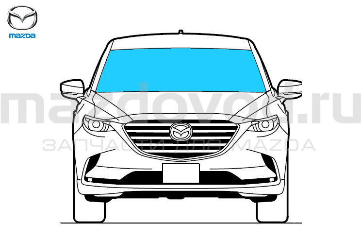 Стекло лобовое для Mazda CX-9 (TC) (MAZDA)