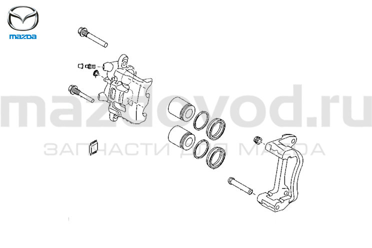 Суппорт FR (L) для Mazda CX-9 (TC) (MAZDA)