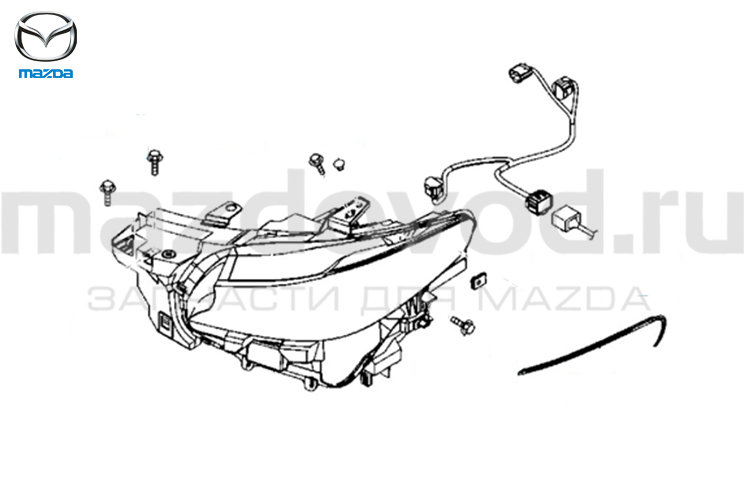Фара FR (R) для Mazda CX-9 (TC) (W/O ADB) (MAZDA)