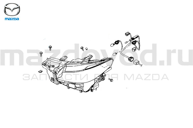 Фара FR (L) для Mazda CX-9 (TC) (W/O ADB) (MAZDA)