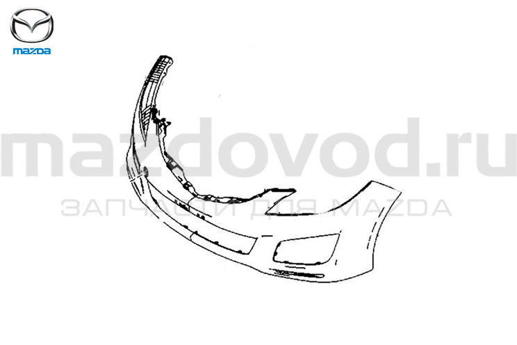 Бампер FR для Mazda 6 (GH) (W/HLC; W/PS) (07-09) (MAZDA)