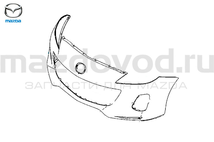 Бампер FR для Mazda 3 (BL) (W/HLC; W/AERO) (MPS) (MAZDA)