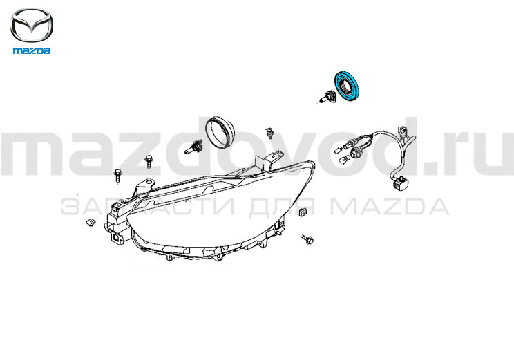 Крышка фары для Mazda 3 (BN) (MAZDA)