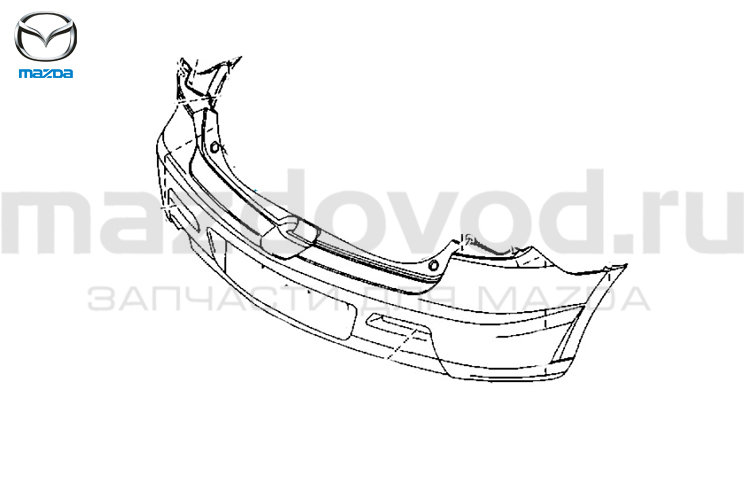 Бампер RR для Mazda 3 (BK) (HB) (SPORT) (06-09) (MAZDA)