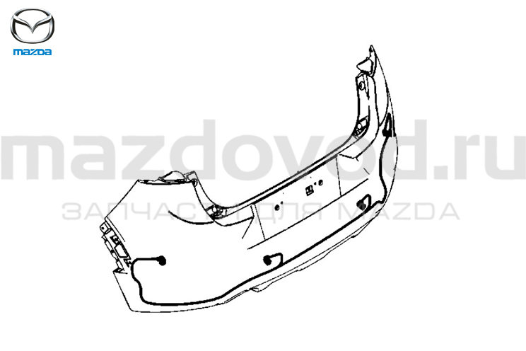 Бампер RR для Mazda CX-3 (DK) (W/PS) (14-18) (MAZDA)