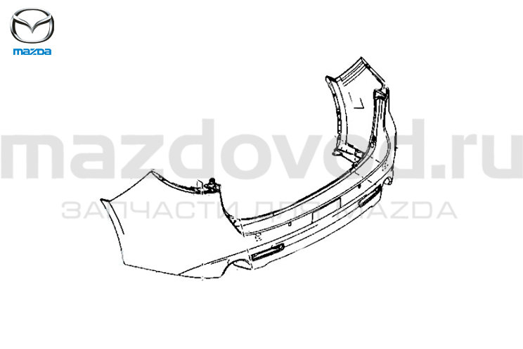 Бампер RR для Mazda 6 (GH) (WAG) (STD) (W/PS) (07-12) (MAZDA)
