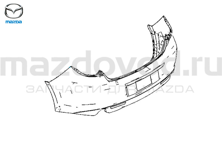 Бампер RR для Mazda 6 (GH) (WAG) (SPORT) (W/O PS) (07-12) (MAZDA)