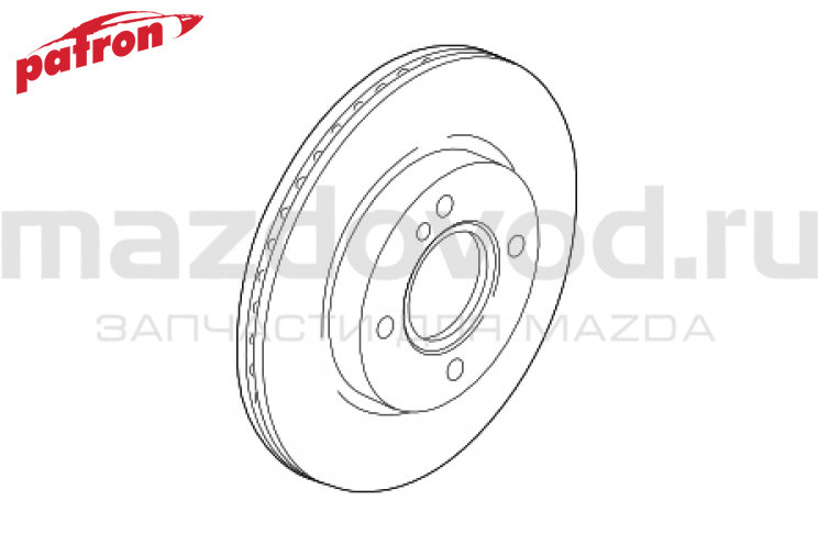 Диски тормозные FR для Mazda 2 (DE) (PATRON)