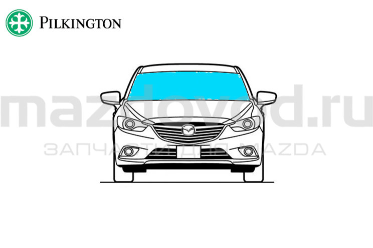 Стекло лобовое для Mazda 6 (GG) (02-05) (PILKINGTON)
