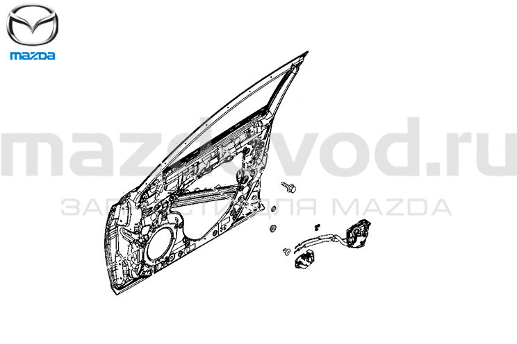 Замок двери FR (L) для Mazda 6 (GJ) (MAZDA)