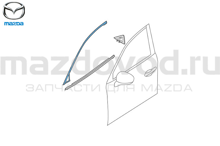 Молдинг (верхний) FR L двери для Mazda CX-5 (KF) (MAZDA)
