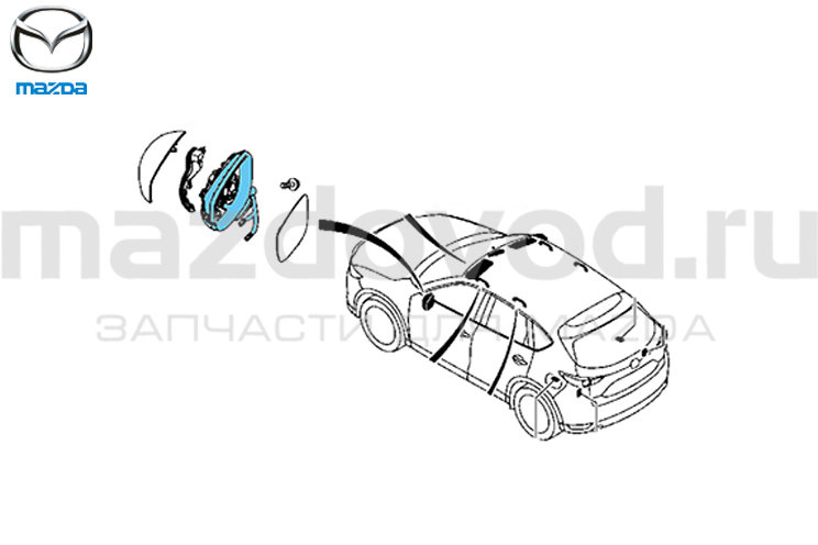 Корпус (L) зеркала для Mazda CX-5 (KF) (MAZDA)