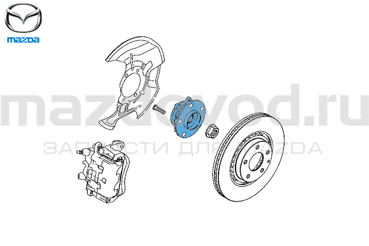 Подшипник ступицы FR для Mazda CX-9 (TC) (в сборе) (MAZDA)