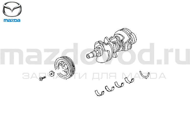 Шкив коленвала для Mazda CX-9 (TB) (MAZDA)